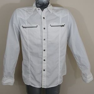 BOGO 🆓! ✴️Guess White Zipper Pocket Slim Fit